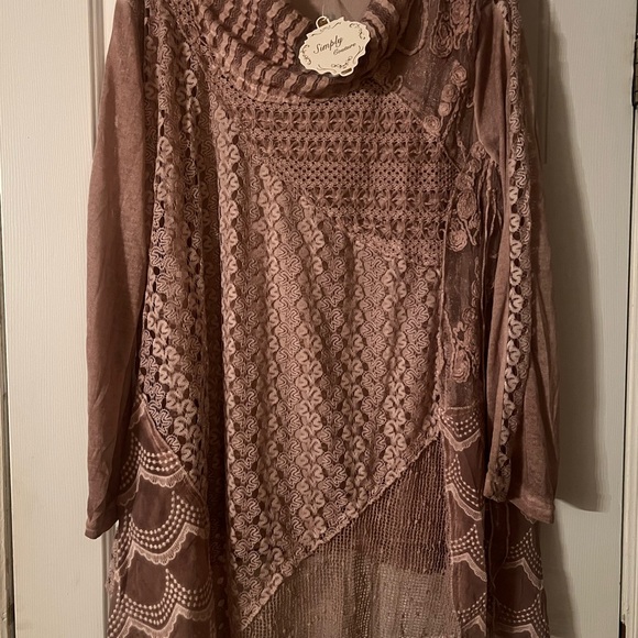 Simply Couture Tops - Shabby Chic Boho Long Sleeve Blouse